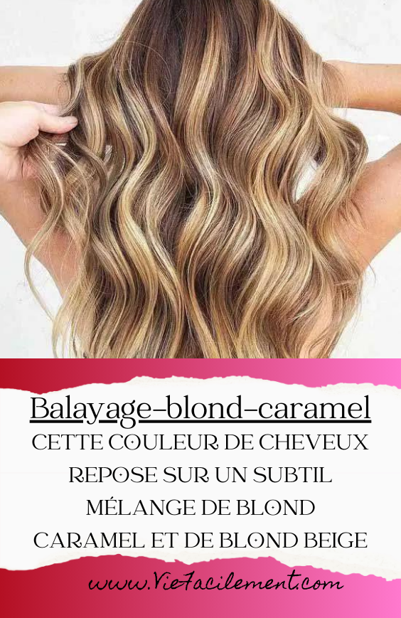 Cette couleur de cheveux repose sur un subtil mélange de blond caramel et de blond beige, offrant ainsi texture et profondeur à la chevelure.