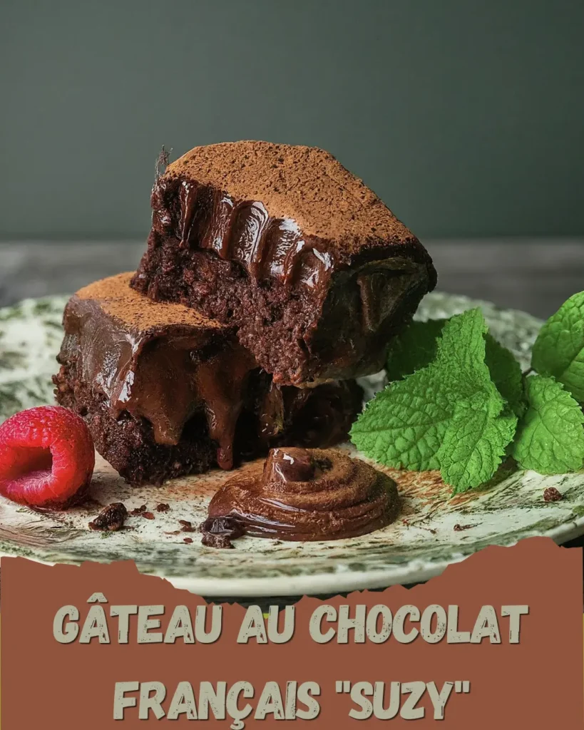 Cherchez-vous un dessert français authentique ? Essayez ce Gâteau au Chocolat "Suzy" - simple, rapide et incroyablement délicieux ! 😋🍰